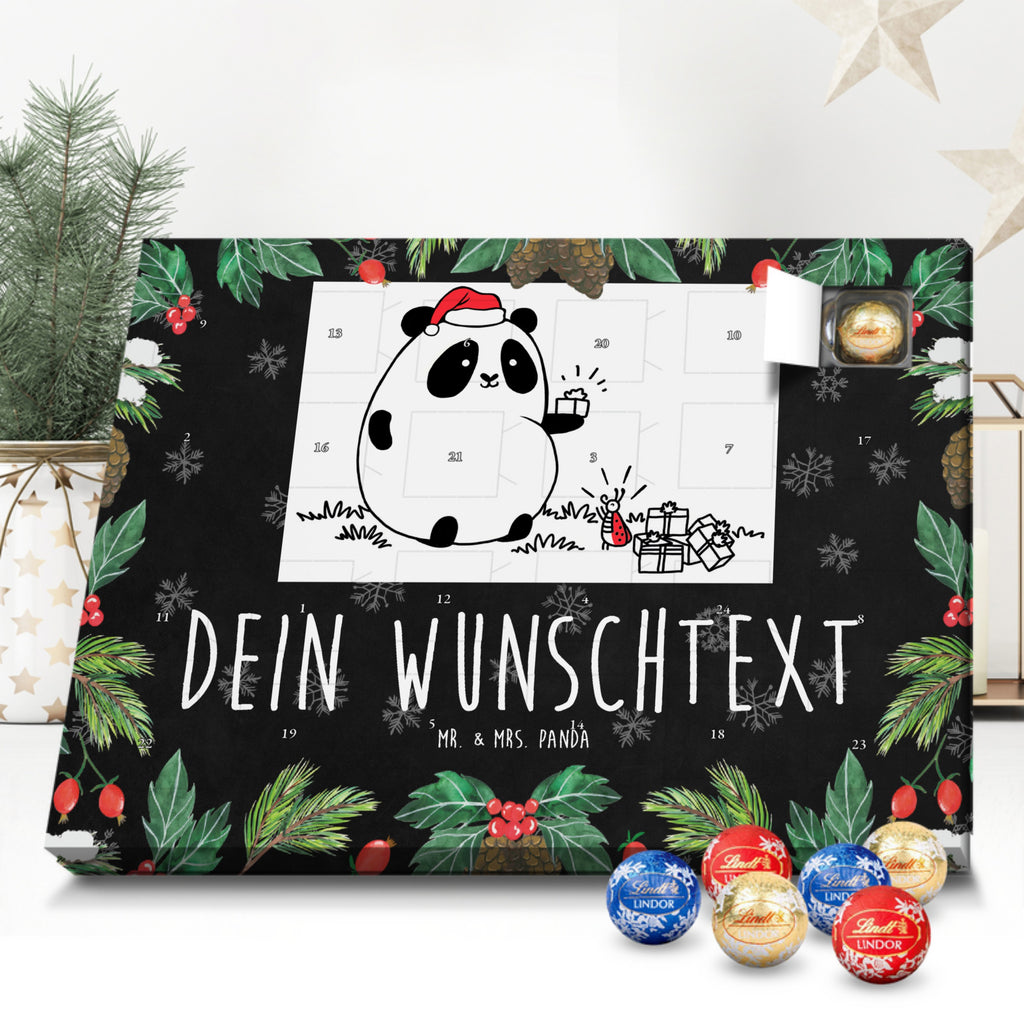 Personalisierter Kugel Markenschokolade Adventskalender Panda Weihnachtsgeschenk Personalisierter Kugel Markenschokolade Adventskalender