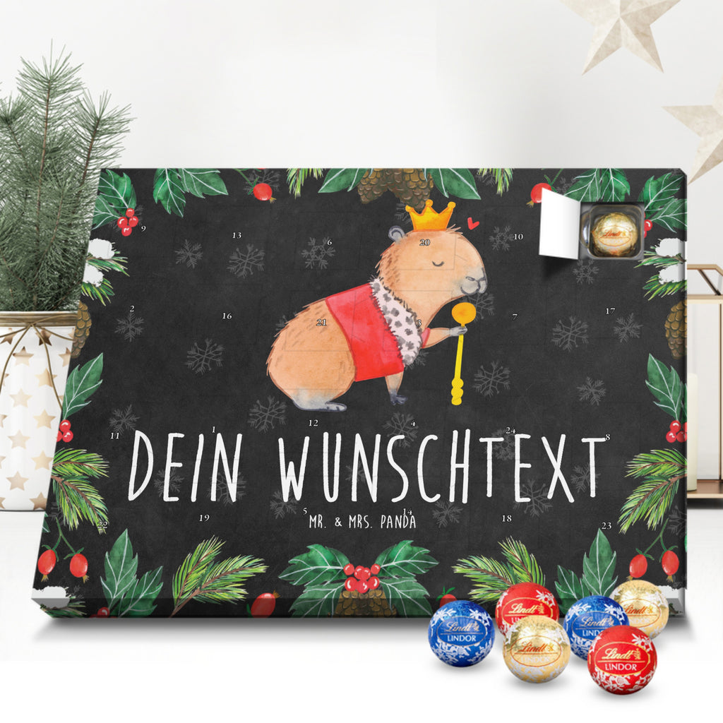 Personalisierter Kugel Markenschokolade Adventskalender Capybara König Personalisierter Kugel Markenschokolade Adventskalender, Tiermotive, Gute Laune, lustige Sprüche, Tiere, Capybara, König