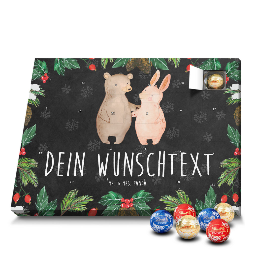 Personalisierter Kugel Markenschokolade Adventskalender Bär und Hase Umarmen Personalisierter Kugel Markenschokolade Adventskalender, Liebe, Partner, Freund, Freundin, Ehemann, Ehefrau, Heiraten, Verlobung, Heiratsantrag, Liebesgeschenk, Jahrestag, Hocheitstag, Freunde, bester Freund, Hase, Bär, Bärchen, best friends