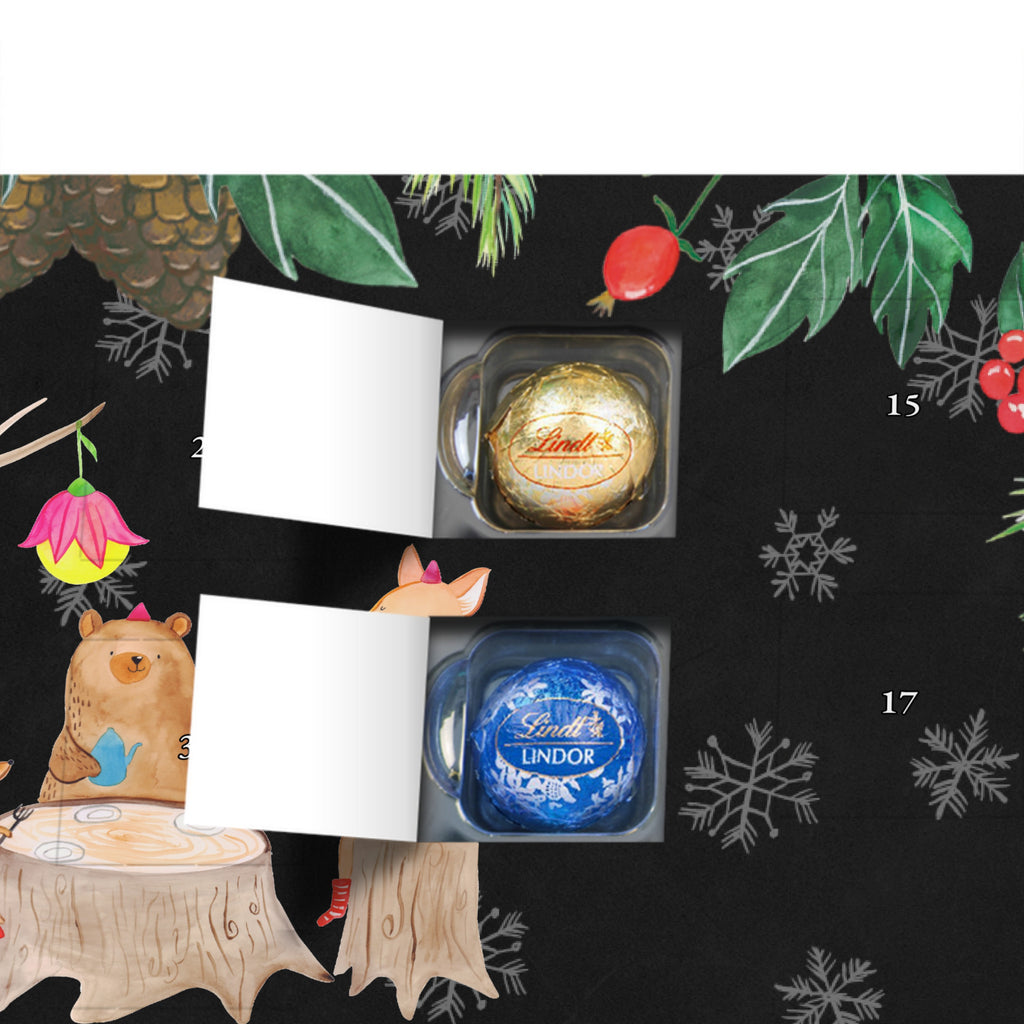 Personalisierter Kugel Markenschokolade Adventskalender Waldtiere Picknick Personalisierter Kugel Markenschokolade Adventskalender, Tiermotive, Gute Laune, lustige Sprüche, Tiere, Waldtiere, Picknick, Wald, Fuchs, Hase, Igel, Maus, Eichhörnchen