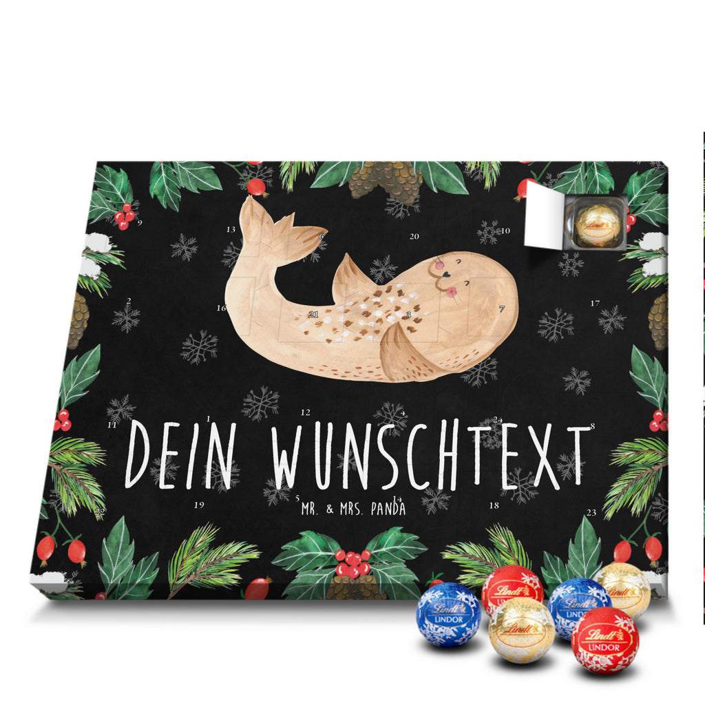 Personalisierter Kugel Markenschokolade Adventskalender Robbe Liegen Personalisierter Kugel Markenschokolade Adventskalender, Tiermotive, Gute Laune, lustige Sprüche, Tiere, Robbe, Robben, Seehund, Strand, Meerestier, Ostsee, Nordsee, Lachen, Freude