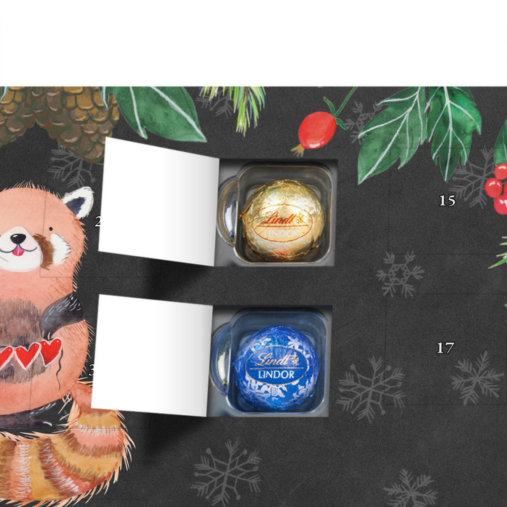 Personalisierter Kugel Markenschokolade Adventskalender Roter Panda Personalisierter Kugel Markenschokolade Adventskalender, Tiermotive, Gute Laune, lustige Sprüche, Tiere, Panda, Liebe, Rot, Herz, Liebling, Lieblingsmensch