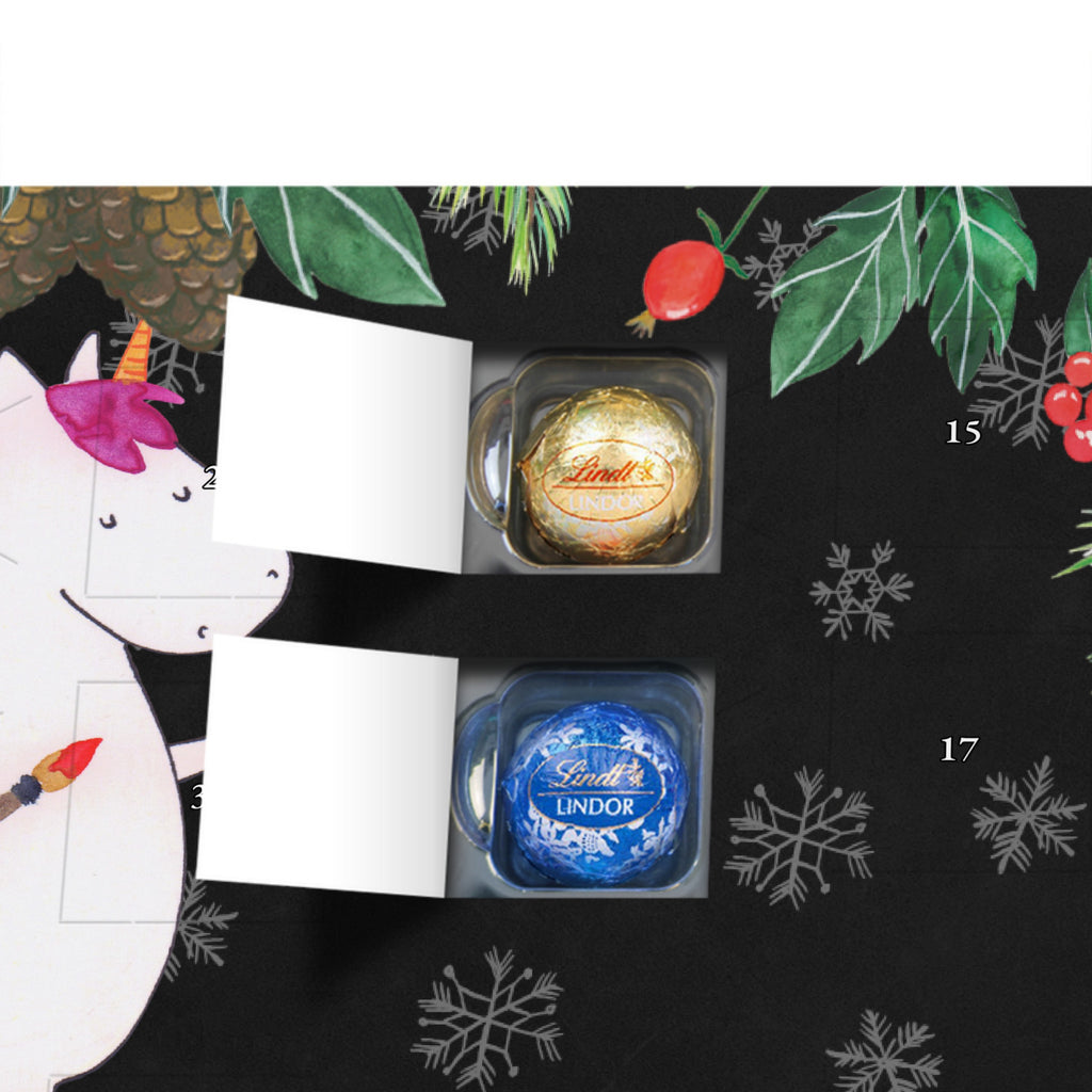 Personalisierter Kugel Markenschokolade Adventskalender Einhorn Künstler Personalisierter Kugel Markenschokolade Adventskalender, Einhorn, Einhörner, Einhorn Deko, Pegasus, Unicorn, Englisch, Künstler, Artist, Malen, Zeichnen, Welt, Farbe, Stift, Pinsel, Geschenk, Maler