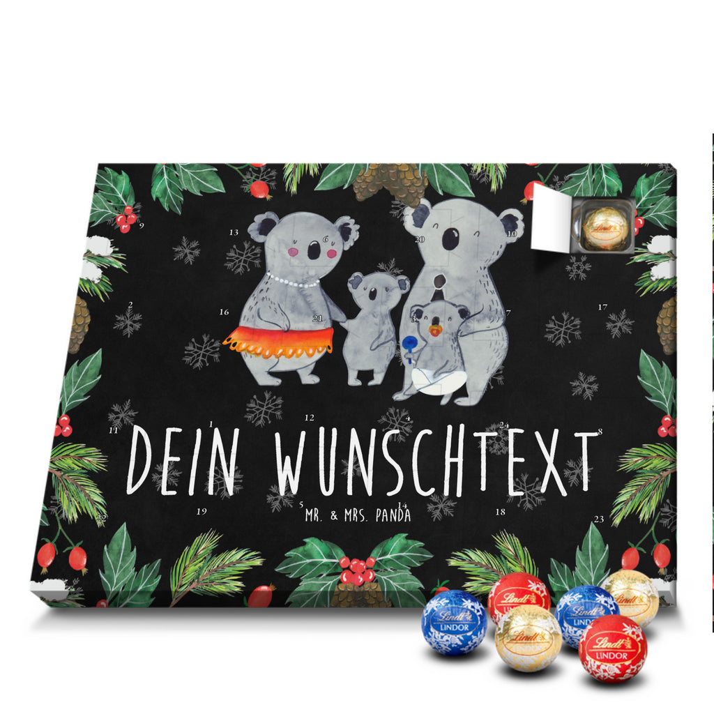 Personalisierter Kugel Markenschokolade Adventskalender Koala Familie Personalisierter Kugel Markenschokolade Adventskalender, Familie, Vatertag, Muttertag, Bruder, Schwester, Mama, Papa, Oma, Opa, Koala, Koalas, Family, Kinder, Geschwister, Familienleben