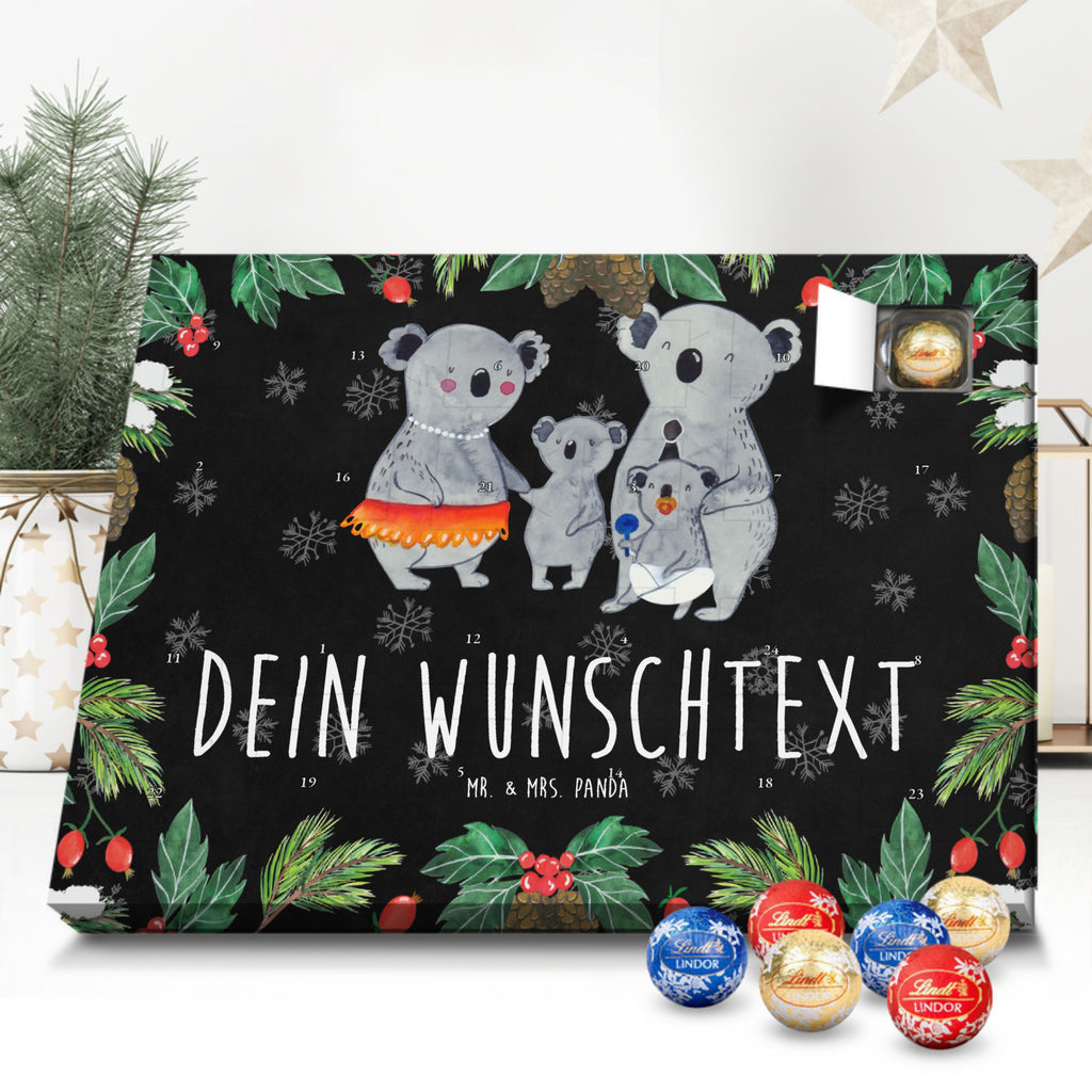 Personalisierter Kugel Markenschokolade Adventskalender Koala Familie Personalisierter Kugel Markenschokolade Adventskalender, Familie, Vatertag, Muttertag, Bruder, Schwester, Mama, Papa, Oma, Opa, Koala, Koalas, Family, Kinder, Geschwister, Familienleben