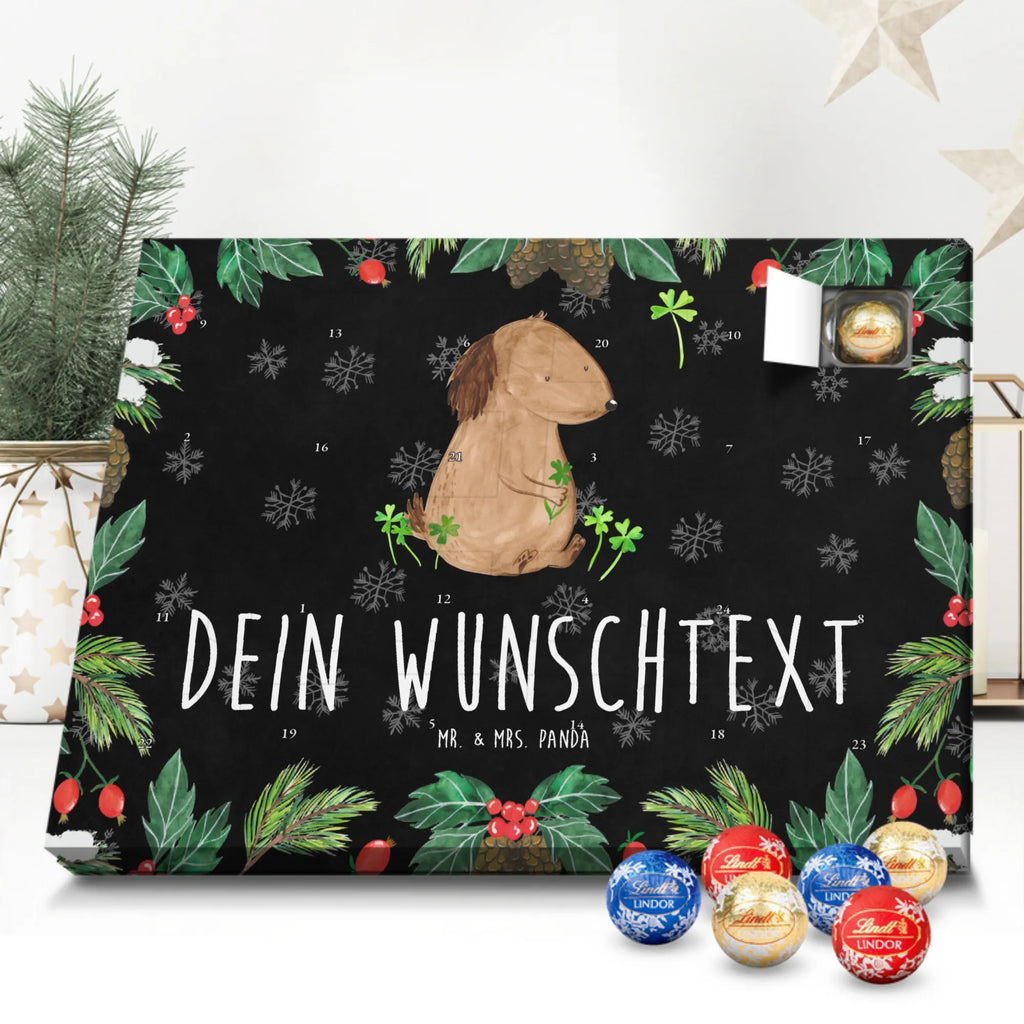 Personalisierter Kugel Markenschokolade Adventskalender Hund Kleeblatt Personalisierter Kugel Markenschokolade Adventskalender, Hund, Hundemotiv, Haustier, Hunderasse, Tierliebhaber, Hundebesitzer, Sprüche, Kleeblatt, Glück, Tagträume, Motivation, Neuanfang, Geschenk, Glücksbringer, Selbstliebe, Achtsamkeit