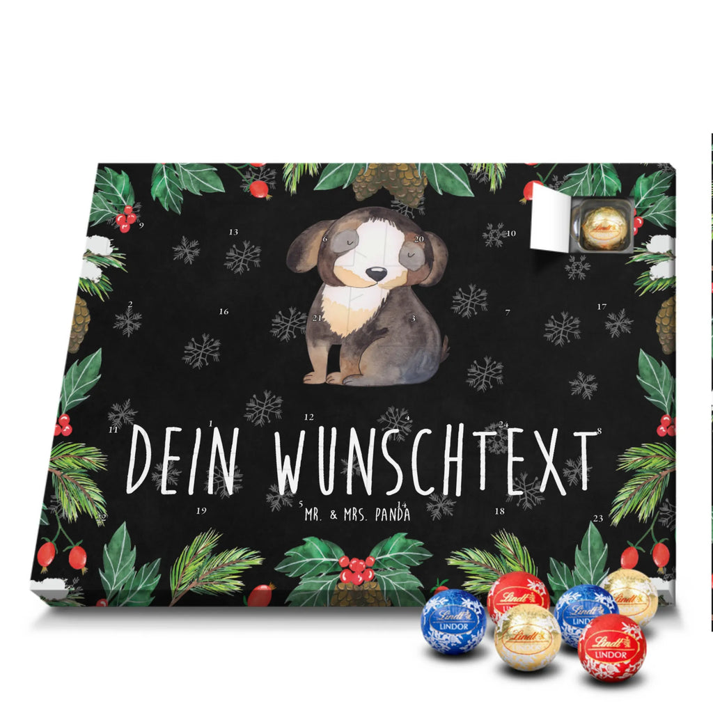 Personalisierter Kugel Markenschokolade Adventskalender Hund Entspannen Personalisierter Kugel Markenschokolade Adventskalender, Hund, Hundemotiv, Haustier, Hunderasse, Tierliebhaber, Hundebesitzer, Sprüche, schwarzer Hund, Hundeliebe, Liebe, Hundeglück