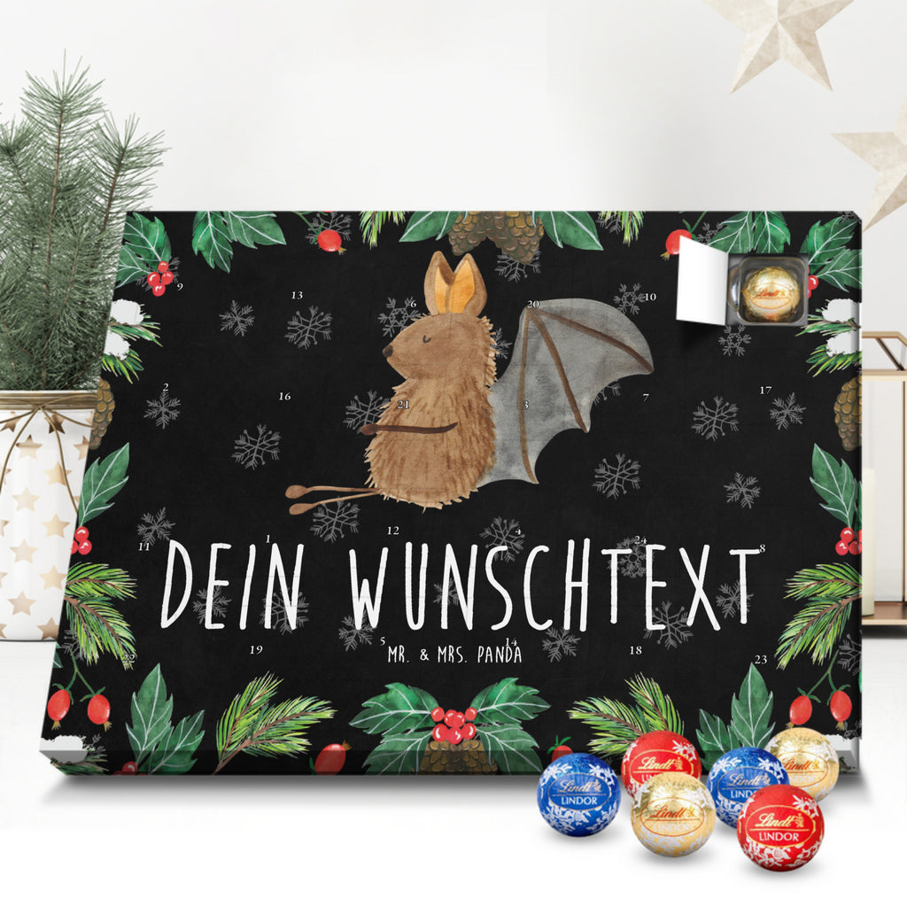 Personalisierter Kugel Markenschokolade Adventskalender Fledermaus Sitzen Personalisierter Kugel Markenschokolade Adventskalender, Tiermotive, Gute Laune, lustige Sprüche, Tiere, Fledermaus, Fledermäuse, Motivation, entspannen