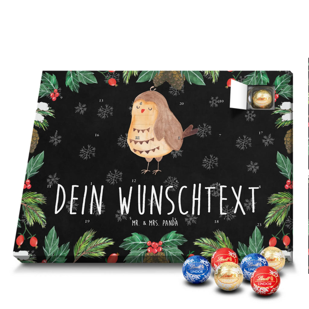 Personalisierter Kugel Markenschokolade Adventskalender Eule Zufrieden Personalisierter Kugel Markenschokolade Adventskalender, Eule, Eule Spruch, Eule deko, Owl, Liebe Spruch, Romantisch, Wortspiel lustig, Spruch schön, Geschenk Hochzeitstag