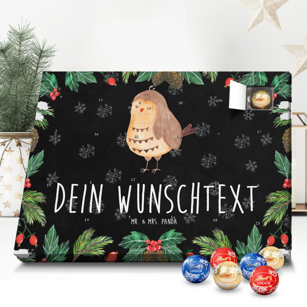 Personalisierter Kugel Markenschokolade Adventskalender Eule Zufrieden Personalisierter Kugel Markenschokolade Adventskalender, Eule, Eule Spruch, Eule deko, Owl, Liebe Spruch, Romantisch, Wortspiel lustig, Spruch schön, Geschenk Hochzeitstag