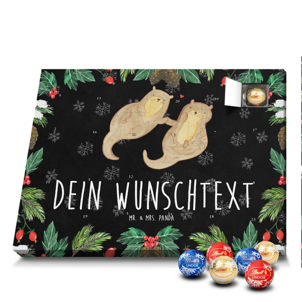 Personalisierter Kugel Markenschokolade Adventskalender Otter Hände halten Personalisierter Kugel Markenschokolade Adventskalender, Otter, Fischotter, Seeotter, Otter Seeotter See Otter