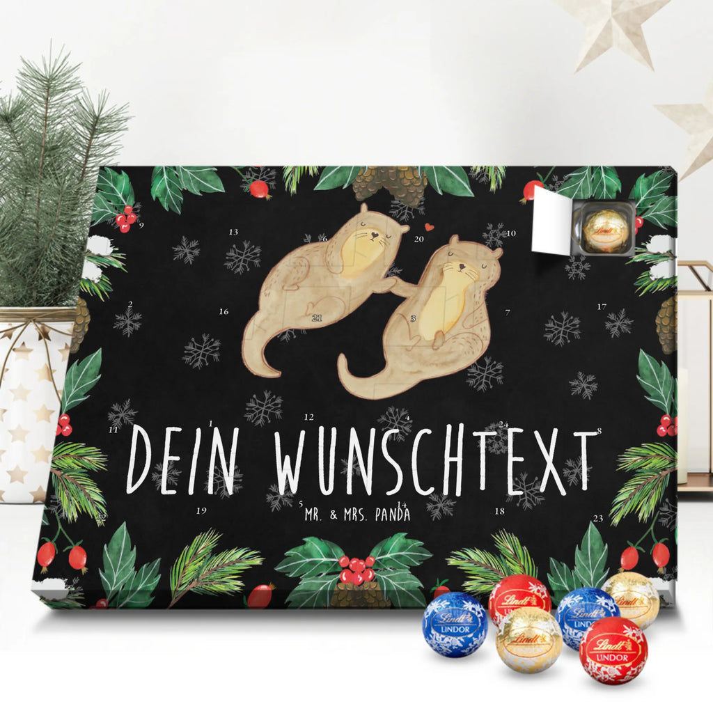 Personalisierter Kugel Markenschokolade Adventskalender Otter Hände halten Personalisierter Kugel Markenschokolade Adventskalender, Otter, Fischotter, Seeotter, Otter Seeotter See Otter