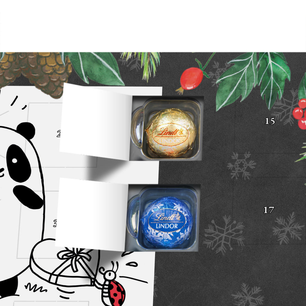 Personalisierter Kugel Markenschokolade Adventskalender Panda Dankeschön Personalisierter Kugel Markenschokolade Adventskalender