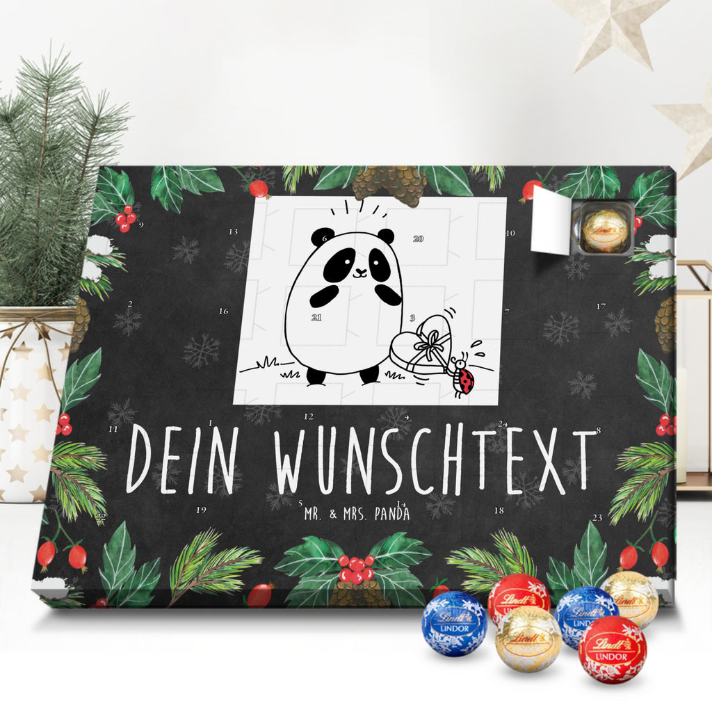 Personalisierter Kugel Markenschokolade Adventskalender Panda Dankeschön Personalisierter Kugel Markenschokolade Adventskalender