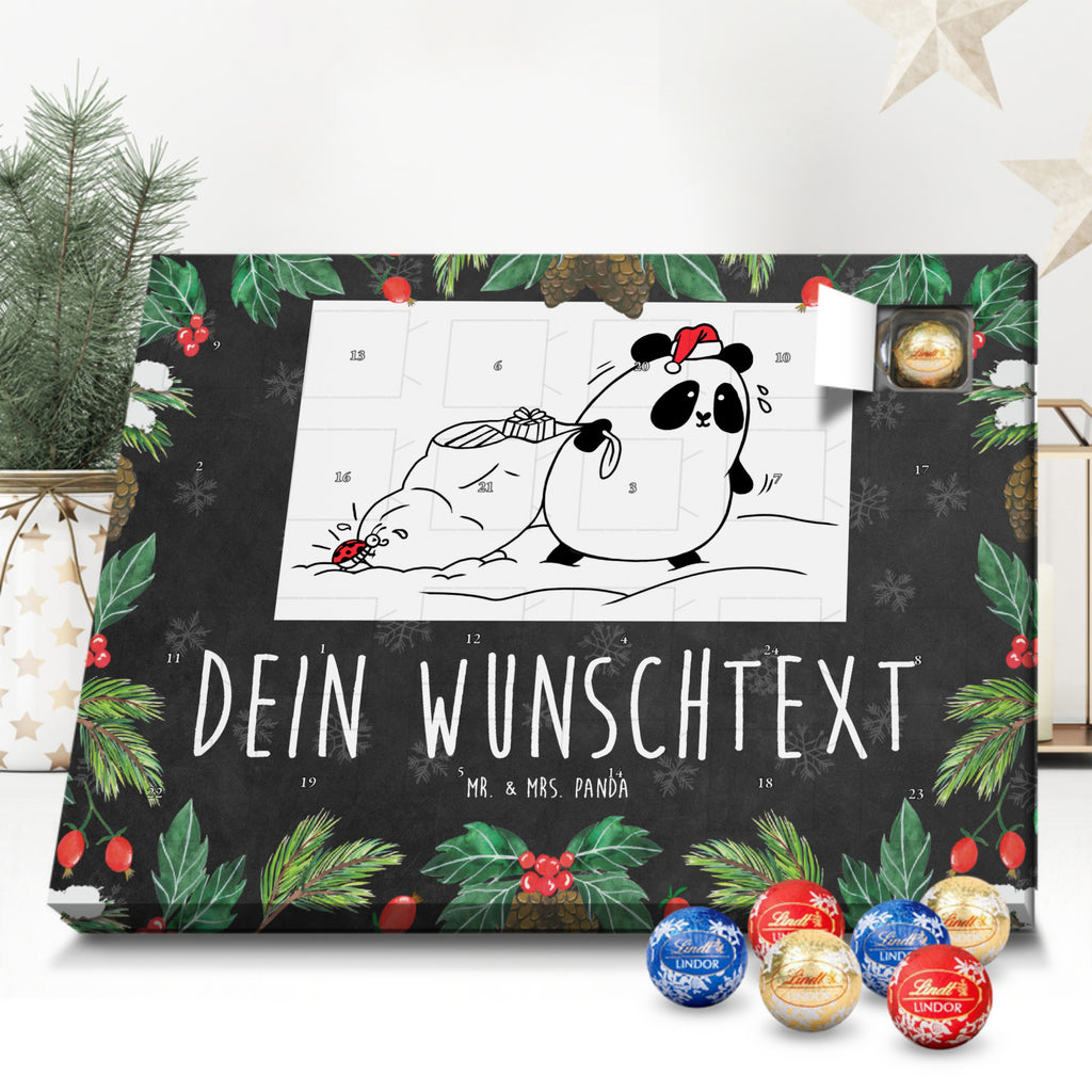 Personalisierter Kugel Markenschokolade Adventskalender Panda Weihnachten Personalisierter Kugel Markenschokolade Adventskalender