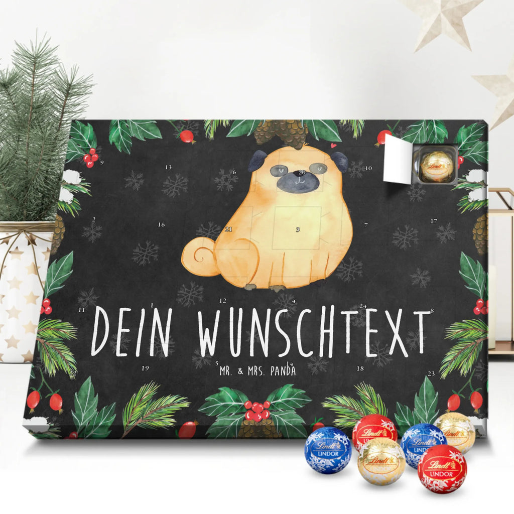 Personalisierter Kugel Markenschokolade Adventskalender Mops Personalisierter Kugel Markenschokolade Adventskalender, Hund, Hundemotiv, Haustier, Hunderasse, Tierliebhaber, Hundebesitzer, Sprüche, Mops, Liebe, Hundeliebe