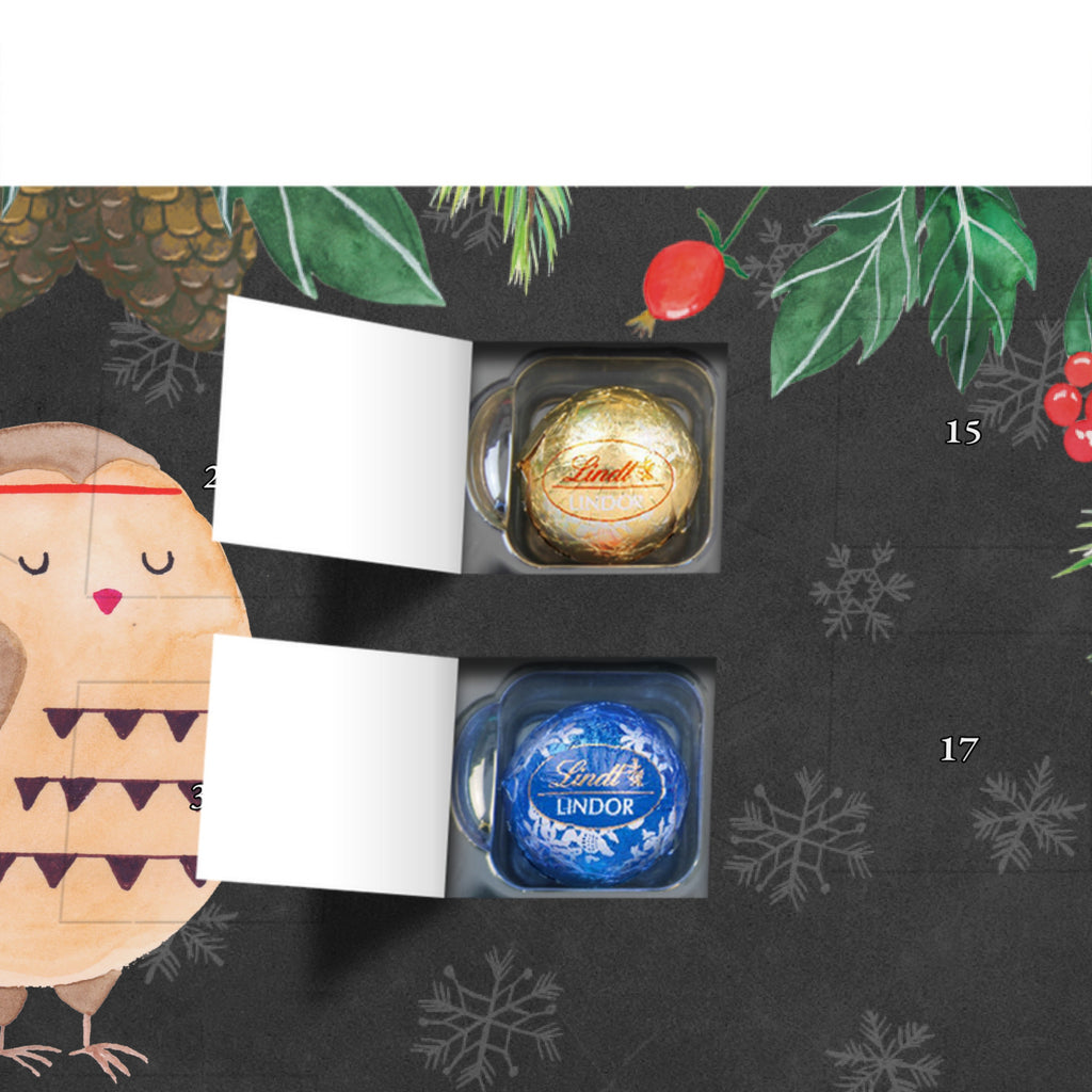 Personalisierter Kugel Markenschokolade Adventskalender Eule Federschmuck Personalisierter Kugel Markenschokolade Adventskalender, Eule, Eule Deko, Owl, Das Leben ist ein Abenteuer, Reisespruch, Federschmuck, Dekoration