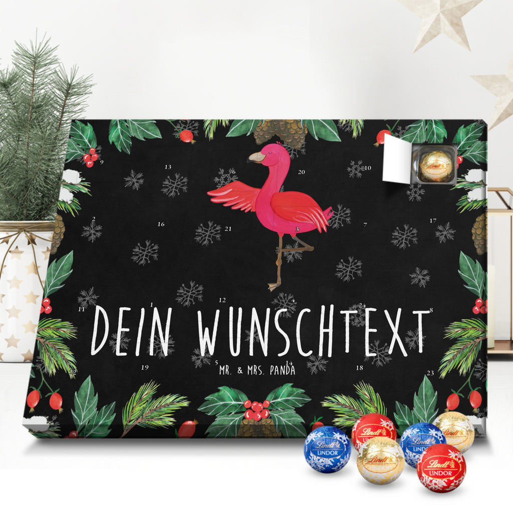 Personalisierter Kugel Markenschokolade Adventskalender Flamingo Yoga Personalisierter Kugel Markenschokolade Adventskalender, Flamingo, Vogel, Yoga, Namaste, Achtsamkeit, Yoga-Übung, Entspannung, Ärger, Aufregen, Tiefenentspannung