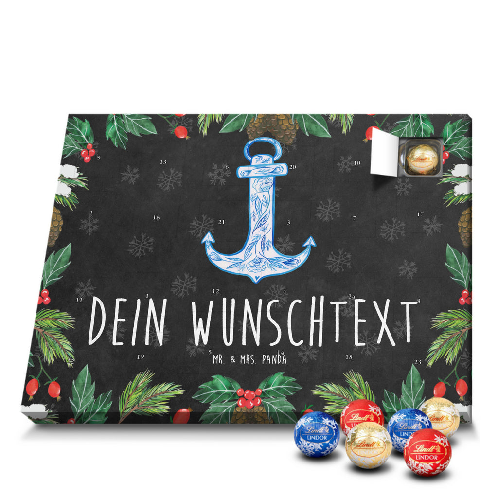 Personalisierter Kugel Markenschokolade Adventskalender Anker Blau Personalisierter Kugel Markenschokolade Adventskalender, Tiermotive, Gute Laune, lustige Sprüche, Tiere