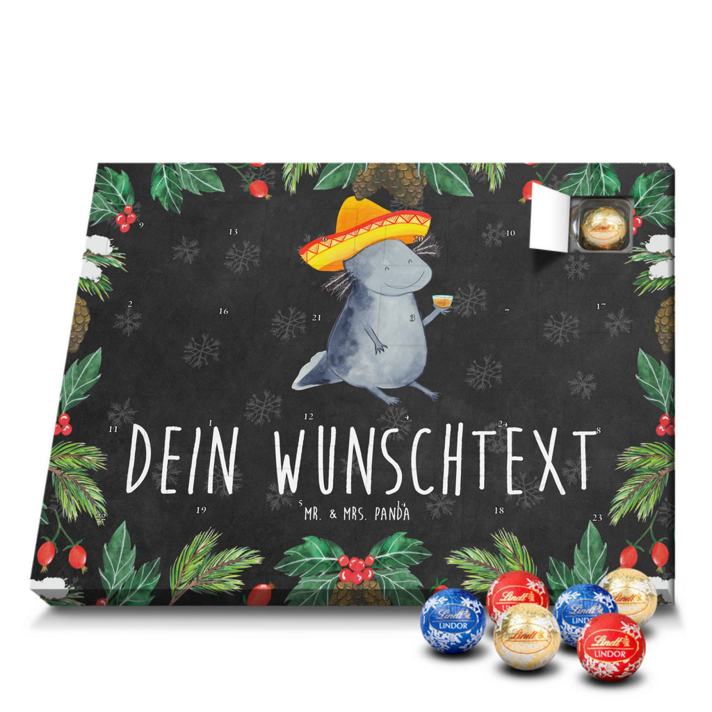 Personalisierter Kugel Markenschokolade Adventskalender Axolotl Tequila Personalisierter Kugel Markenschokolade Adventskalender, Axolotl, Molch, Mexico, Mexiko, Sombrero, Zitrone, Tequila, Motivation, Spruch, Schwanzlurch, Lurch, Lurche, Axolot, Feuerdrache, Feuersalamander