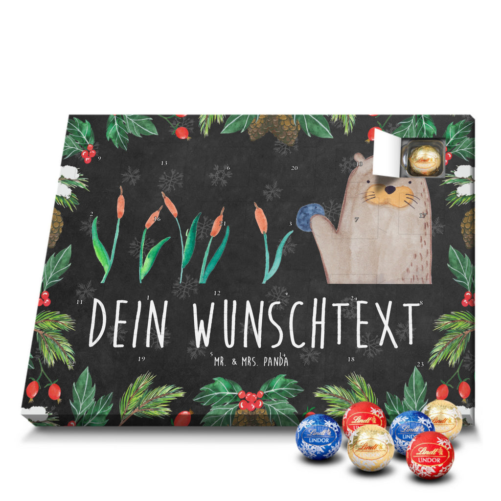 Personalisierter Kugel Markenschokolade Adventskalender Otter Stein Personalisierter Kugel Markenschokolade Adventskalender, Otter, Fischotter, Seeotter, Otter Seeotter See Otter