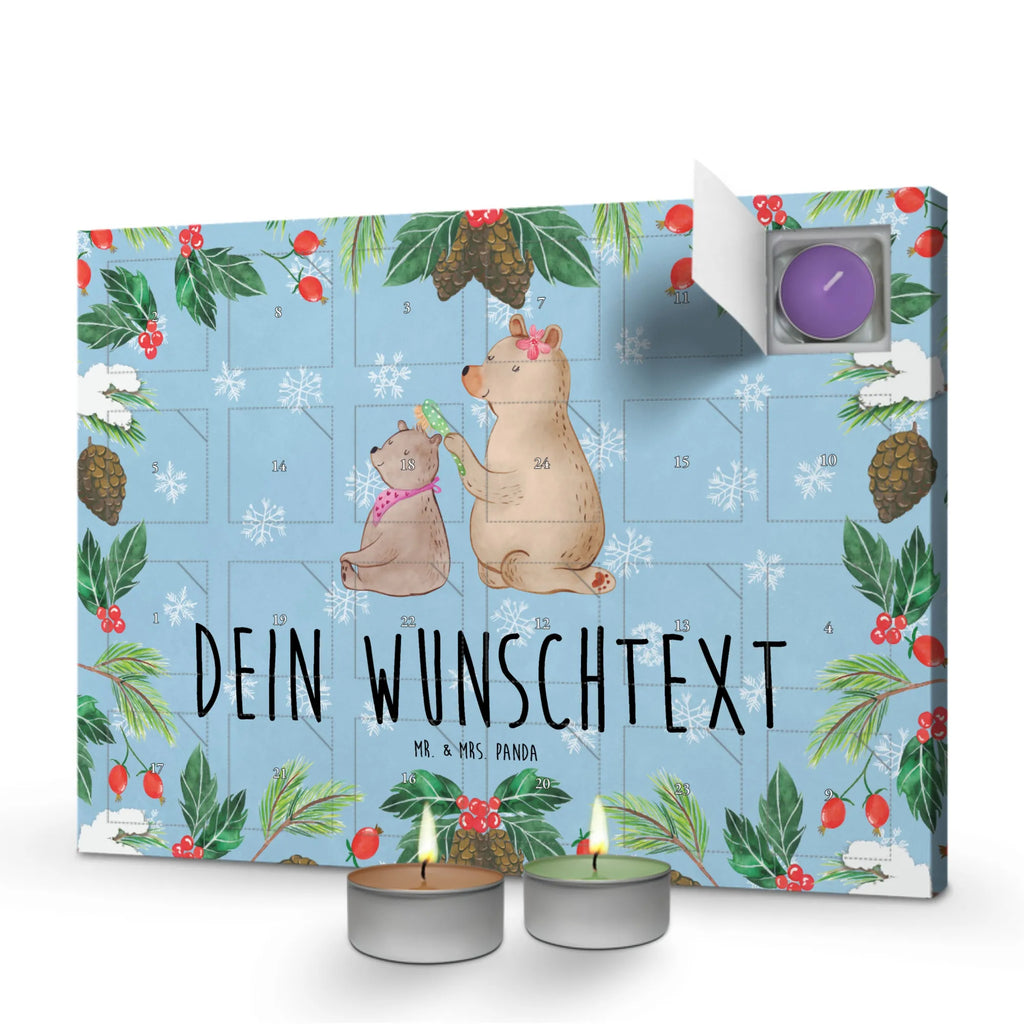 Personalisierter Duftkerzen Adventskalender Bär Kind Personalisierter Duftkerzen Adventskalender, Familie, Vatertag, Muttertag, Bruder, Schwester, Mama, Papa, Oma, Opa, Geschenk, Mutti, Mutter