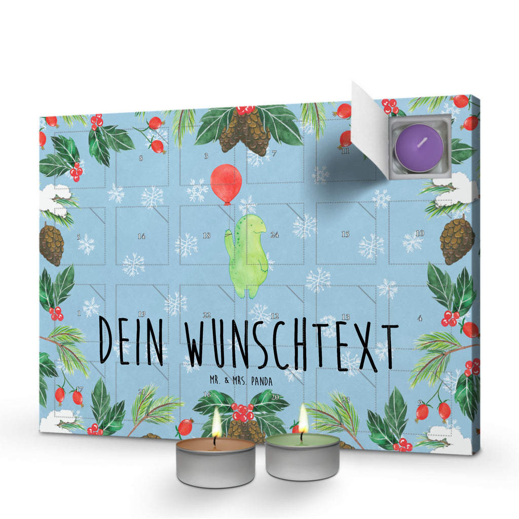 Personalisierter Duftkerzen Adventskalender Schildkröte Luftballon Personalisierter Duftkerzen Adventskalender, Schildkröte, Schildkröten, Mutausbruch, Motivation, Motivationsspruch