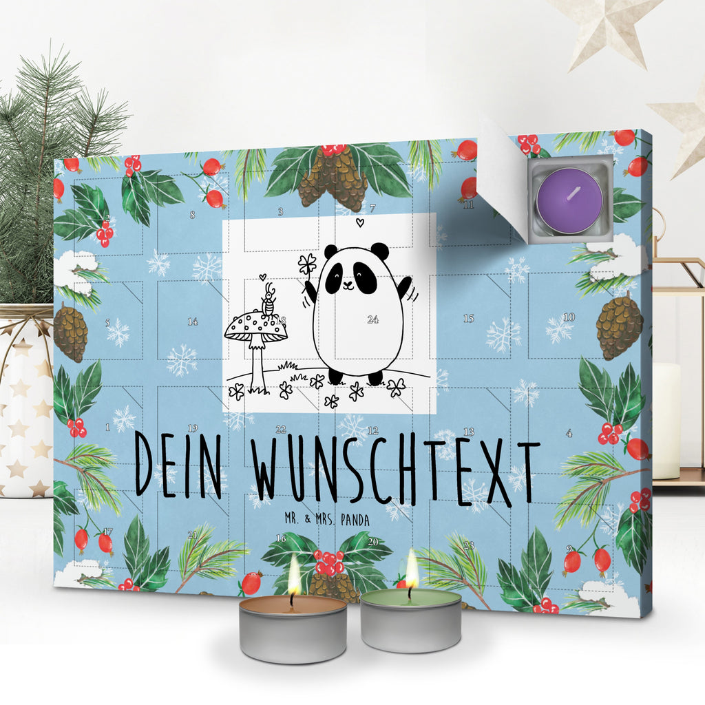 Personalisierter Duftkerzen Adventskalender Panda Glück Personalisierter Duftkerzen Adventskalender