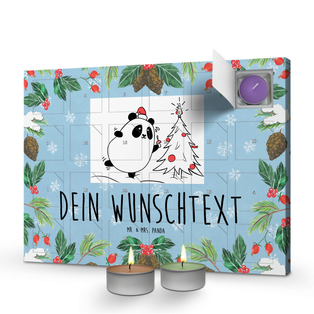 Personalisierter Duftkerzen Adventskalender Panda Weihnachtszeit Personalisierter Duftkerzen Adventskalender