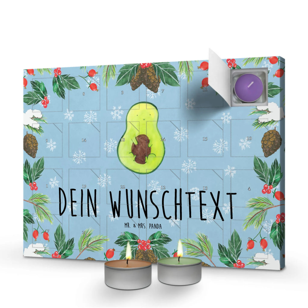 Personalisierter Duftkerzen Adventskalender Avocado Kern Personalisierter Duftkerzen Adventskalender, Avocado, Veggie, Vegan, Gesund, Avokado, Avocadokern, Kern, Pflanze, Spruch Leben