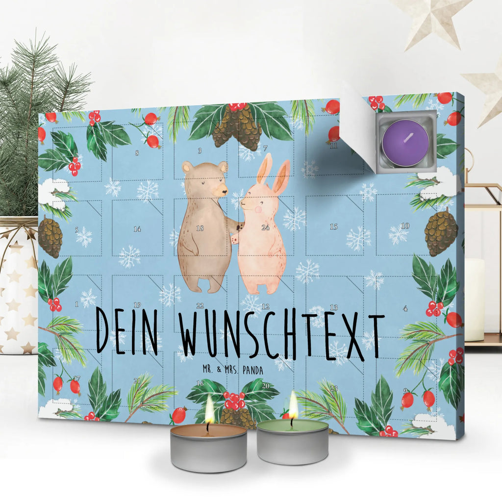 Personalisierter Duftkerzen Adventskalender Bär und Hase Umarmen Personalisierter Duftkerzen Adventskalender, Liebe, Partner, Freund, Freundin, Ehemann, Ehefrau, Heiraten, Verlobung, Heiratsantrag, Liebesgeschenk, Jahrestag, Hocheitstag, Freunde, bester Freund, Hase, Bär, Bärchen, best friends