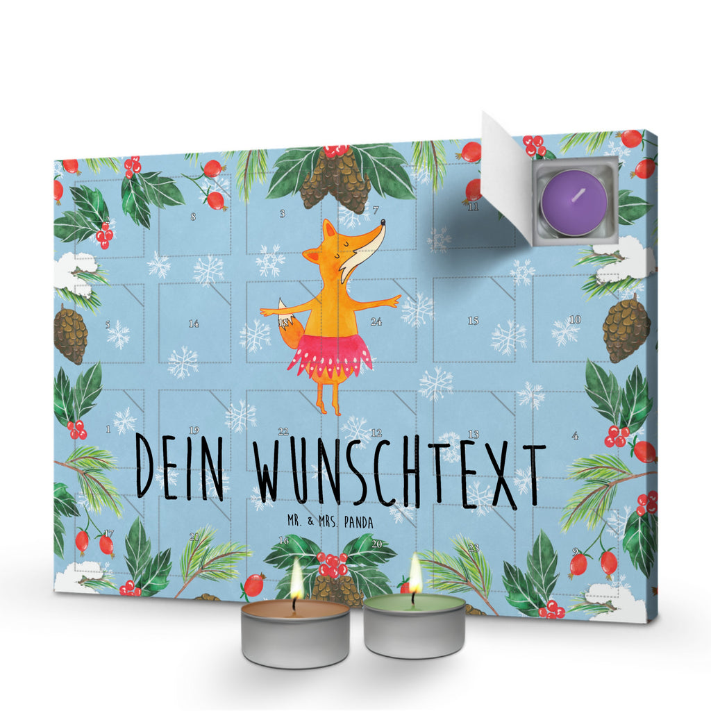 Personalisierter Duftkerzen Adventskalender Fuchs Ballerina Personalisierter Duftkerzen Adventskalender, Fuchs, Fuchs Spruch, Füchse, Füchsin, Ballerina, Ballett, Tänzerin, Tanzen, Party, Einladung, Geburtstag