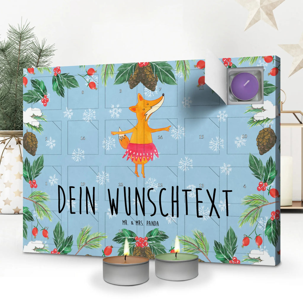 Personalisierter Duftkerzen Adventskalender Fuchs Ballerina Personalisierter Duftkerzen Adventskalender, Fuchs, Fuchs Spruch, Füchse, Füchsin, Ballerina, Ballett, Tänzerin, Tanzen, Party, Einladung, Geburtstag