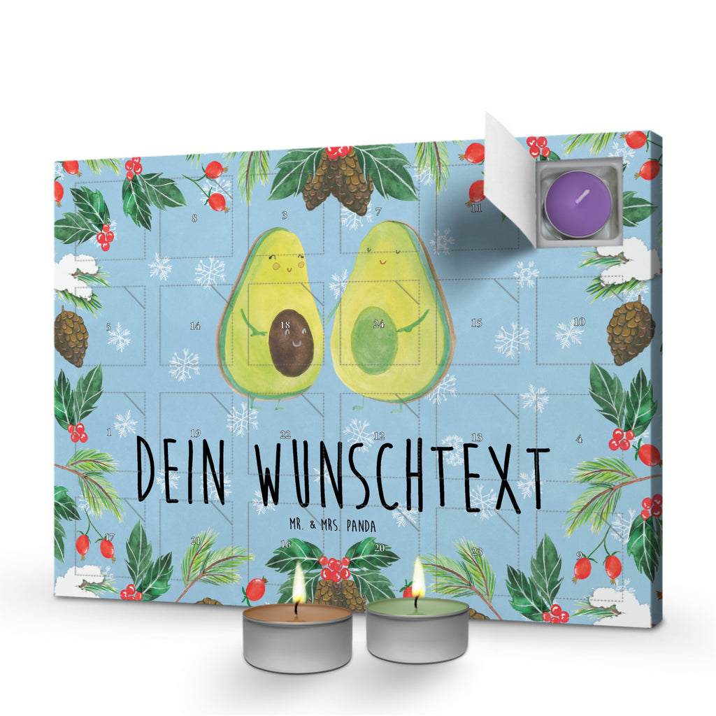 Personalisierter Duftkerzen Adventskalender Avocado Pärchen Personalisierter Duftkerzen Adventskalender, Avocado, Veggie, Vegan, Gesund, Avocuddle, Liebe, Schwangerschaft, Familie, Babyshower, Babyparty, Hochzeit, Kinder, Avocados, Geburt