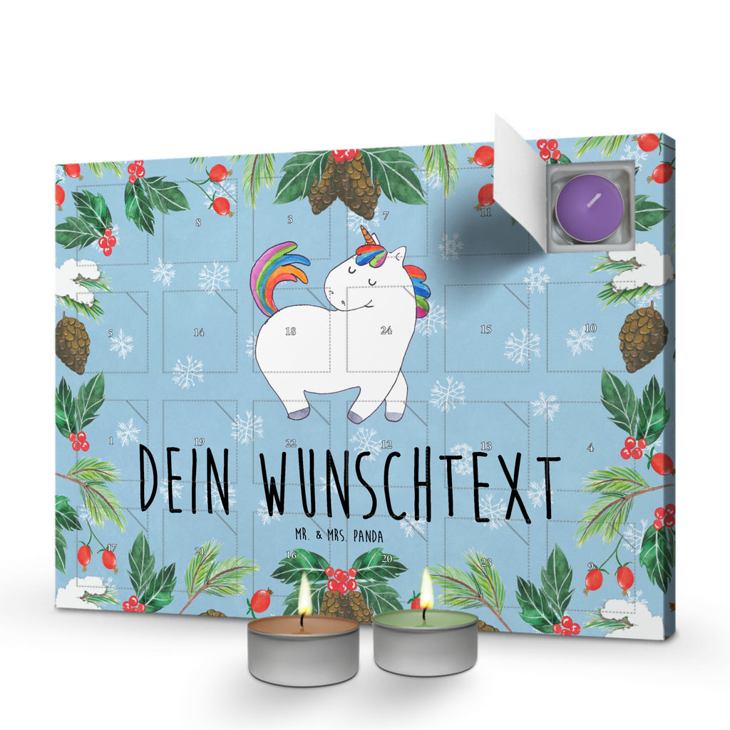 Personalisierter Duftkerzen Adventskalender Einhorn Stolzieren Personalisierter Duftkerzen Adventskalender, Einhorn, Einhörner, Einhorn Deko, Pegasus, Unicorn, stolz, anders, bunt, Pferd, Reiter, Reiten, Freundin, Geschenk