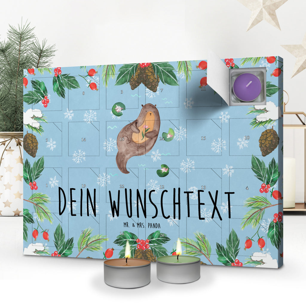 Personalisierter Duftkerzen Adventskalender Otter Seerose Personalisierter Duftkerzen Adventskalender, Otter, Fischotter, Seeotter, Otter Seeotter See Otter