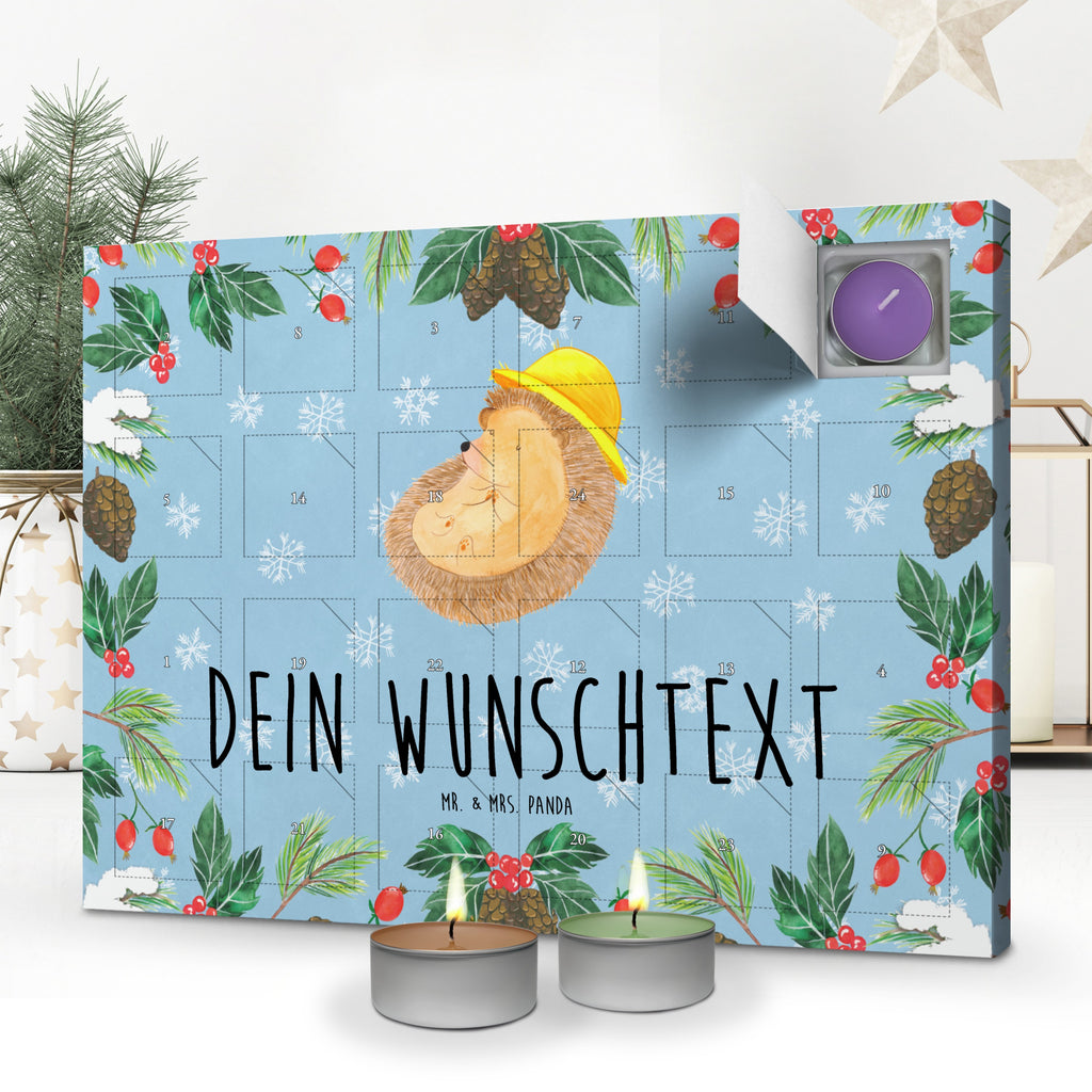 Personalisierter Duftkerzen Adventskalender Igel Beten Personalisierter Duftkerzen Adventskalender, Tiermotive, Gute Laune, lustige Sprüche, Tiere, Igel, Igel mit Hut, Sonnenhut, Gott, Amen, beten, Leben, Dankbarkeit, Dankbar sein, dankbar, genießen