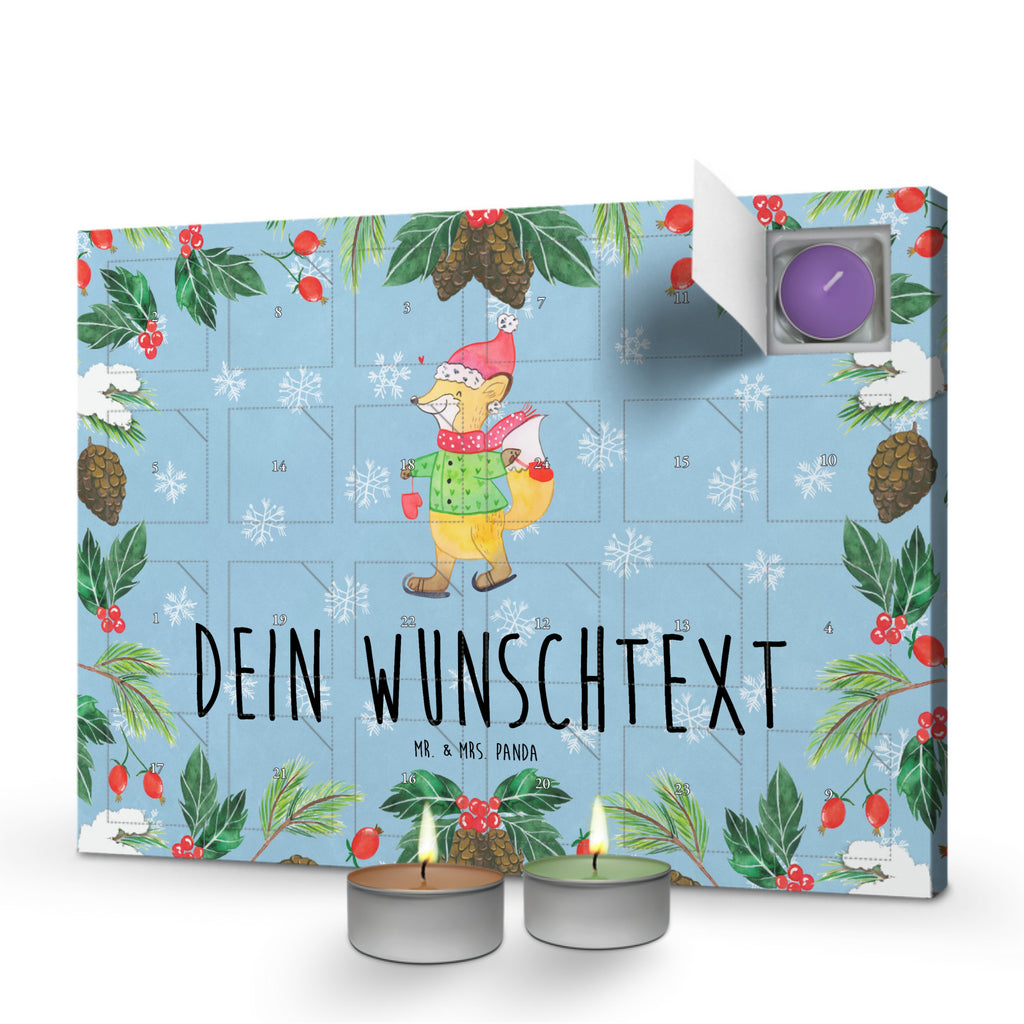 Personalisierter Duftkerzen Adventskalender Fuchs  Schlittschuhe Personalisierter Duftkerzen Adventskalender, Winter, Weihnachten, Weihnachtsdeko, Nikolaus, Advent, Heiligabend, Wintermotiv, Weihnachtsmann, Weihnachtstage, Weihnachtsbaum, Tannenbaum, Weihnachtszeit