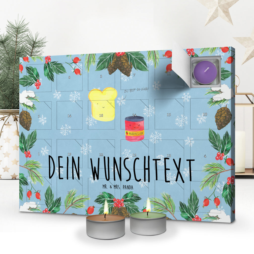 Personalisierter Duftkerzen Adventskalender Toast Marmelade Personalisierter Duftkerzen Adventskalender, Tiermotive, Gute Laune, lustige Sprüche, Tiere, Toast, Marmelade, Dreamteam, süße Postkarte, süß, Küche Deko, Küche Spruch, Frühstück Einladung, Brot, Toastbrot