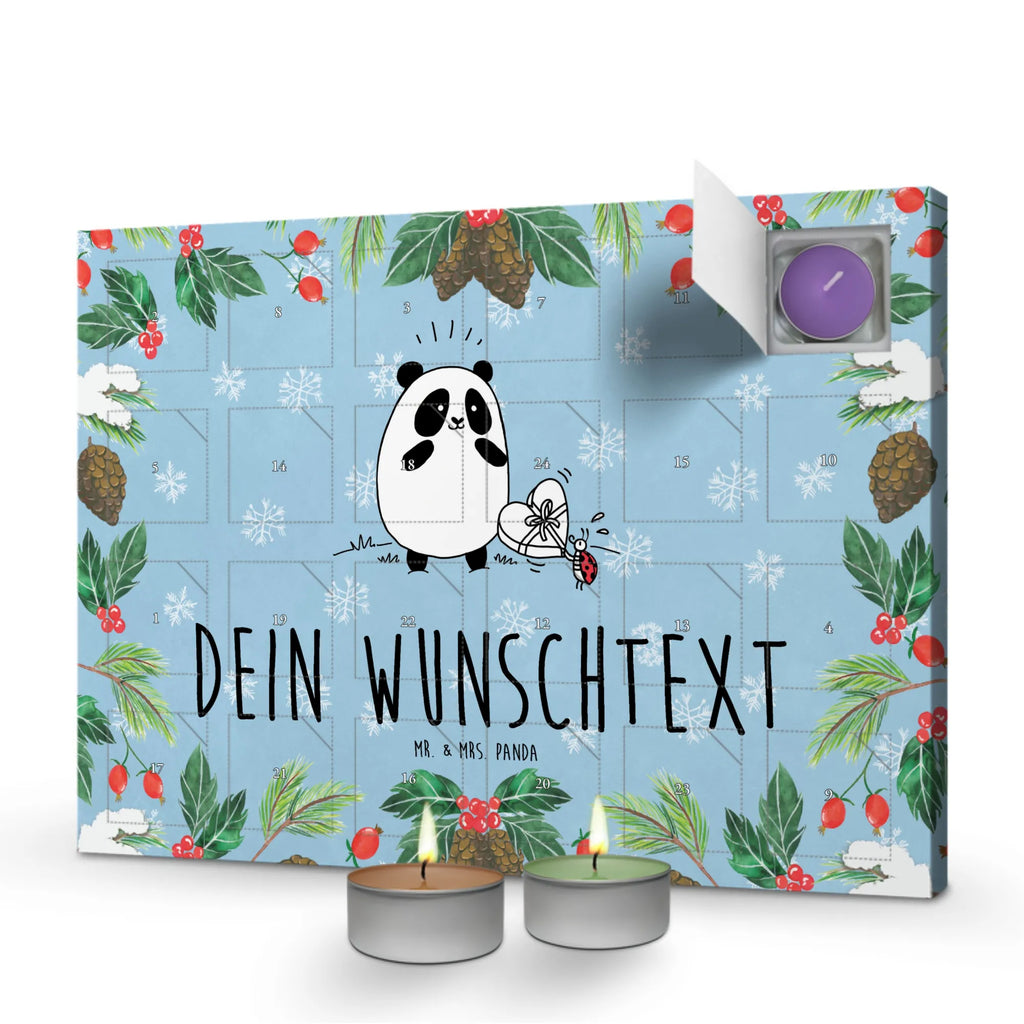 Personalisierter Duftkerzen Adventskalender Panda Dankeschön Personalisierter Duftkerzen Adventskalender