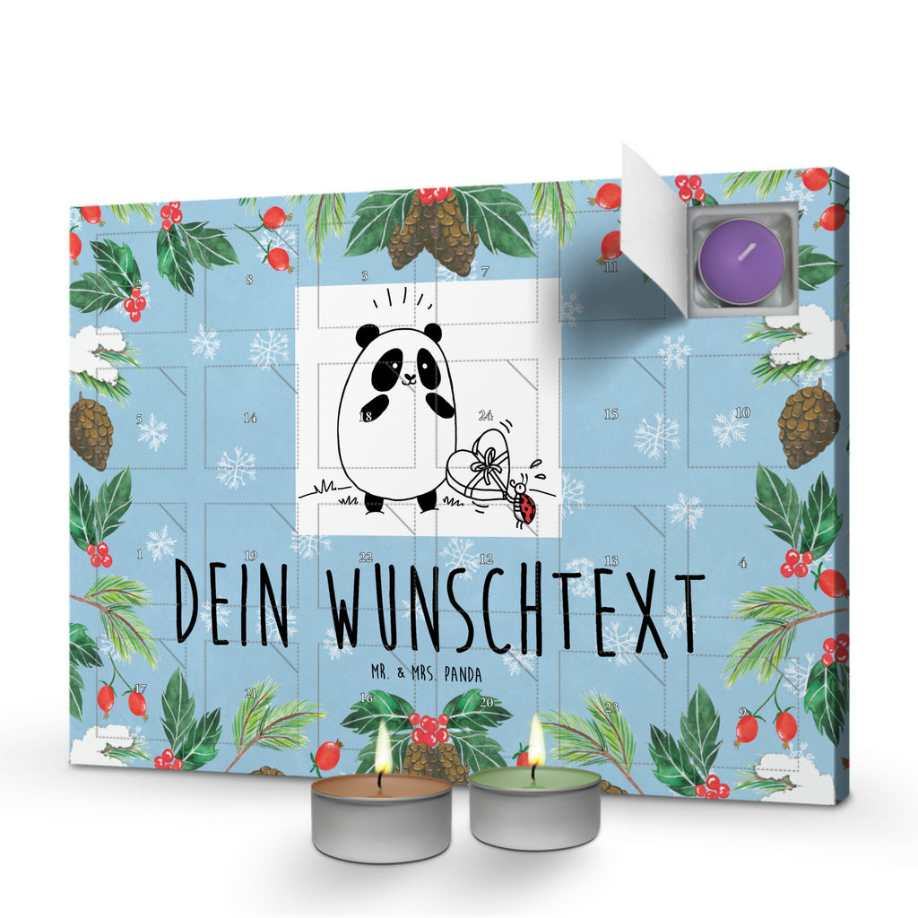 Personalisierter Duftkerzen Adventskalender Panda Dankeschön Personalisierter Duftkerzen Adventskalender