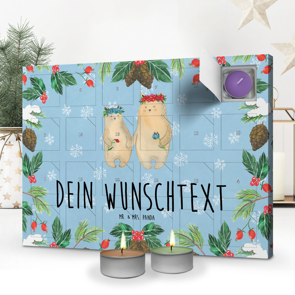 Personalisierter Duftkerzen Adventskalender Bären mit Blumenkranz Personalisierter Duftkerzen Adventskalender, Familie, Vatertag, Muttertag, Bruder, Schwester, Mama, Papa, Oma, Opa, Bär, Bären, Mutter, Mutti, Mami, Lieblingsmensch, Lieblingsmama, beste Mutter, weltbeste Mama, Geschenk Mama. Muttertag, Tochter, Kind, Kinder, Töchter, Family, Vorbild