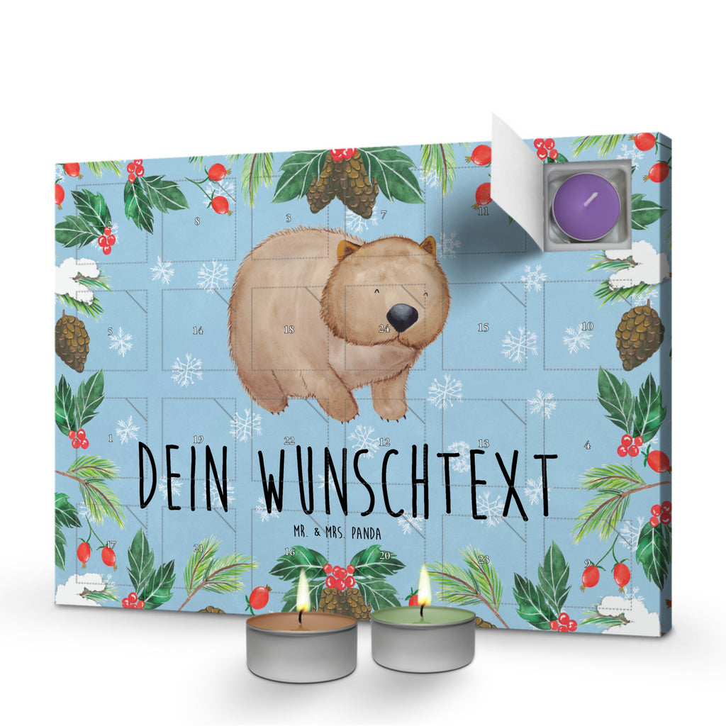 Personalisierter Duftkerzen Adventskalender Wombat Personalisierter Duftkerzen Adventskalender, Tiermotive, Gute Laune, lustige Sprüche, Tiere, Wombat, Das Leben ist schön, Motivation, Spruch, Australien