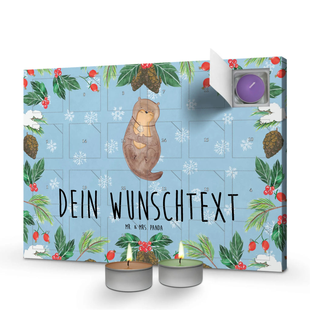 Personalisierter Duftkerzen Adventskalender Otter Muschel Personalisierter Duftkerzen Adventskalender, Otter, Fischotter, Seeotter, Otterliebe, grübeln, träumen, Motivation, Tagträumen, Büro