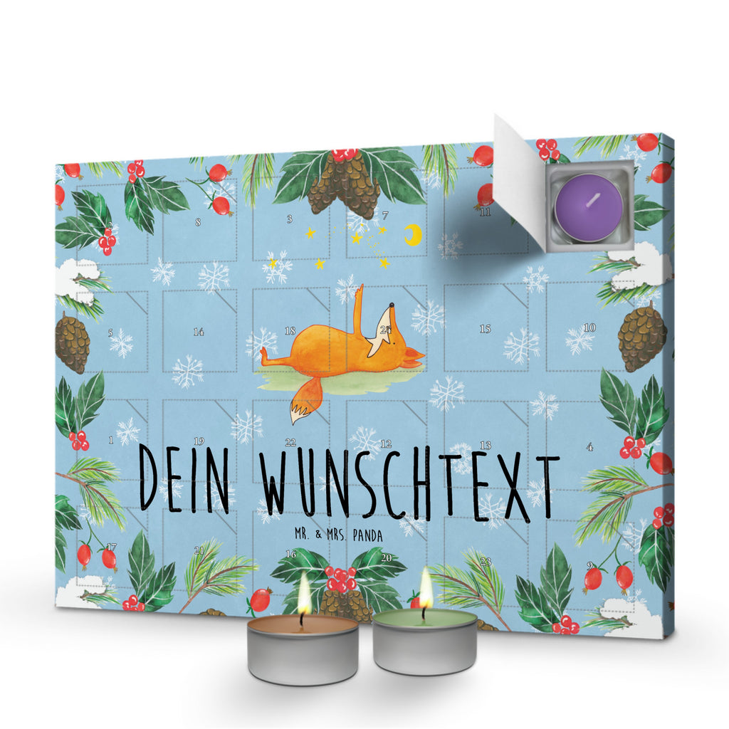 Personalisierter Duftkerzen Adventskalender Fuchs Sterne Personalisierter Duftkerzen Adventskalender, Fuchs, Füchse, tröstende Worte, Spruch positiv, Spruch schön, Romantik, Always Look on the Bright Side of Life