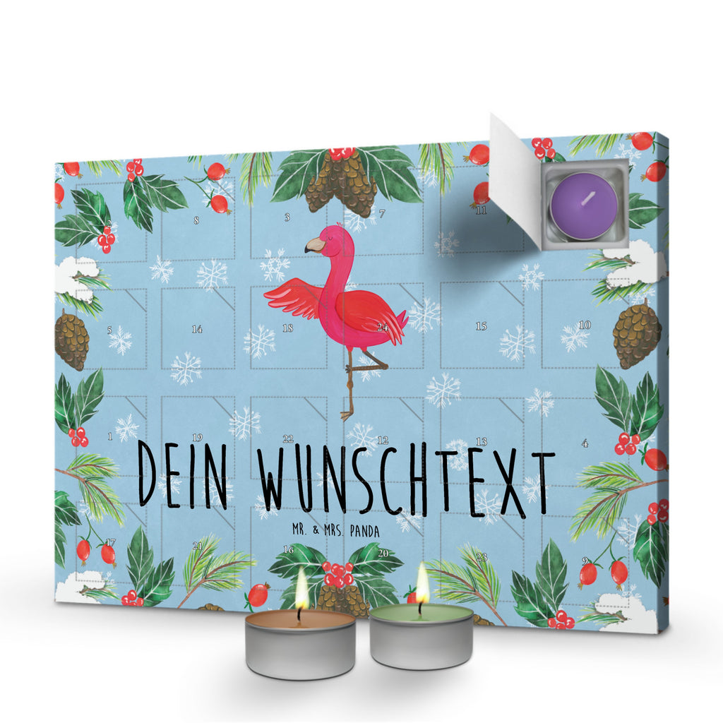 Personalisierter Duftkerzen Adventskalender Flamingo Yoga Personalisierter Duftkerzen Adventskalender, Flamingo, Vogel, Yoga, Namaste, Achtsamkeit, Yoga-Übung, Entspannung, Ärger, Aufregen, Tiefenentspannung