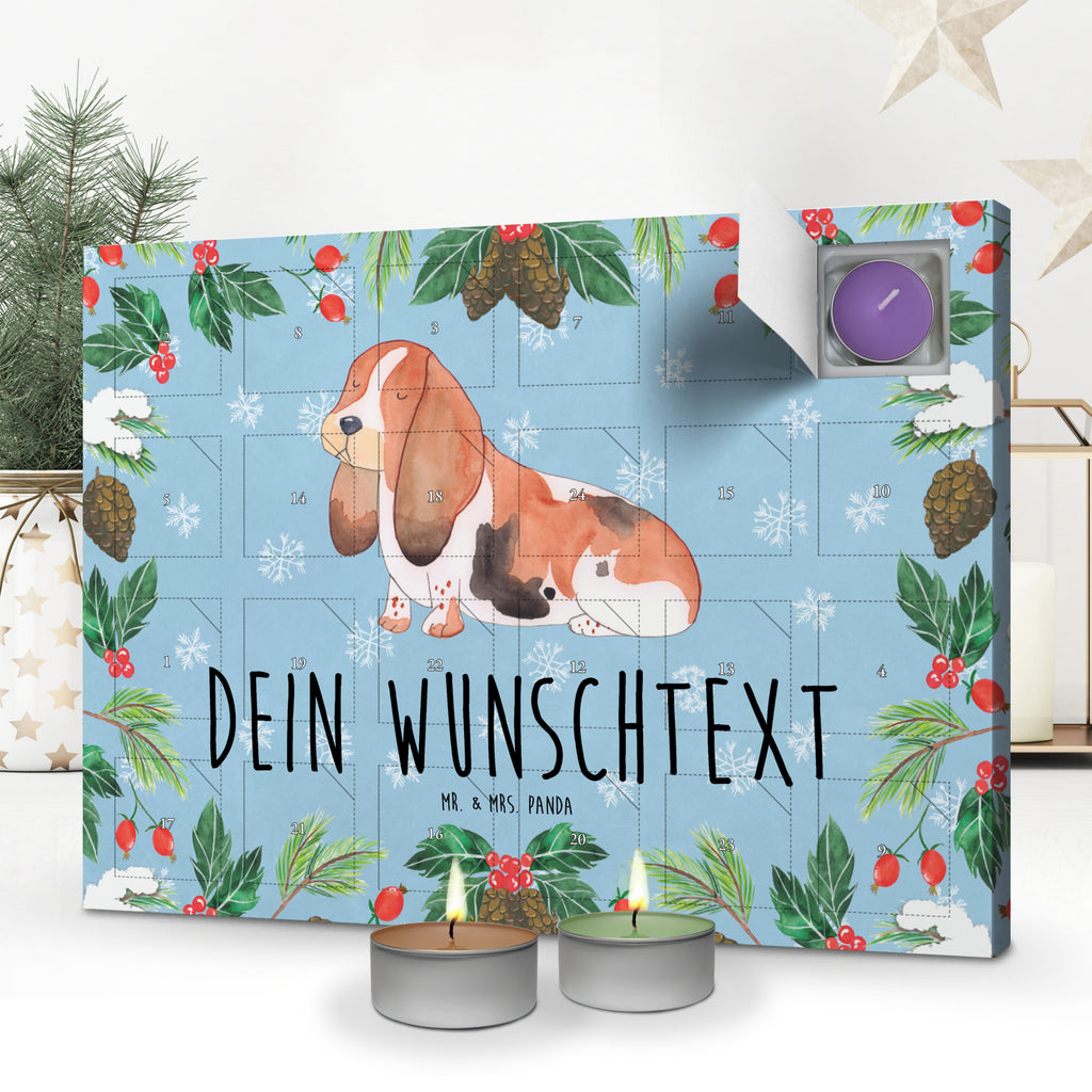 Personalisierter Duftkerzen Adventskalender Hund Basset Hound Personalisierter Duftkerzen Adventskalender, Hund, Hundemotiv, Haustier, Hunderasse, Tierliebhaber, Hundebesitzer, Sprüche, Basset Hound, Basset, Hundeliebe, kinderlos