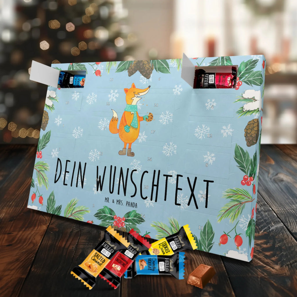 Personalisierter Markenschokolade Adventskalender Fuchs Keks Personalisierter Adventskalender, Fuchs, Füchse, Backen Spruch, Kekse, Winter, Weihnachtszeit, Plätzchen, Liebe, Küche Deko