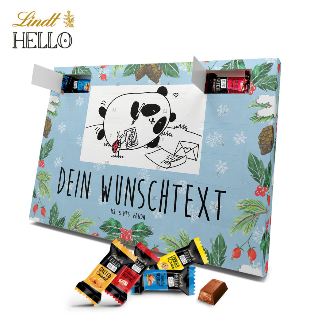 Personalisierter Markenschokolade Adventskalender Panda Vermissen Personalisierter Adventskalender