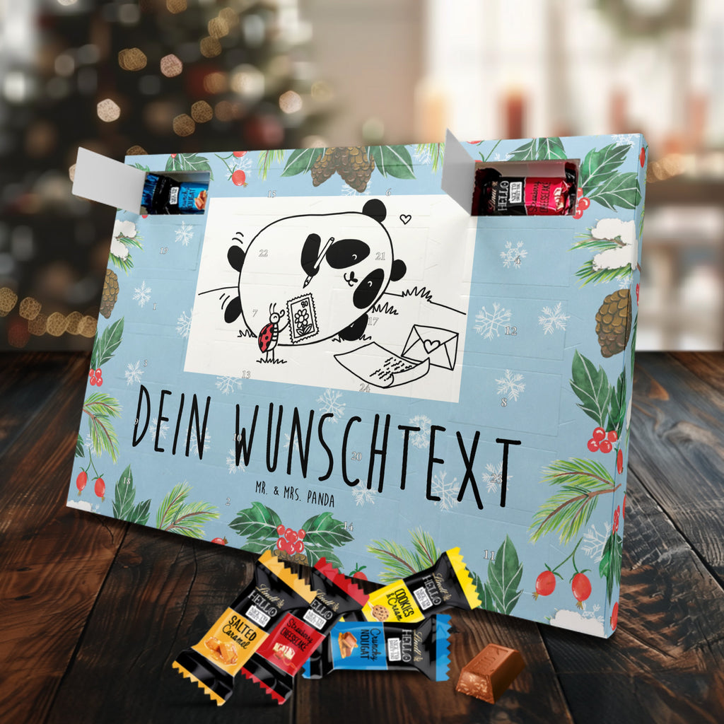 Personalisierter Markenschokolade Adventskalender Panda Vermissen Personalisierter Adventskalender